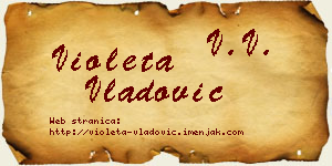 Violeta Vladović vizit kartica